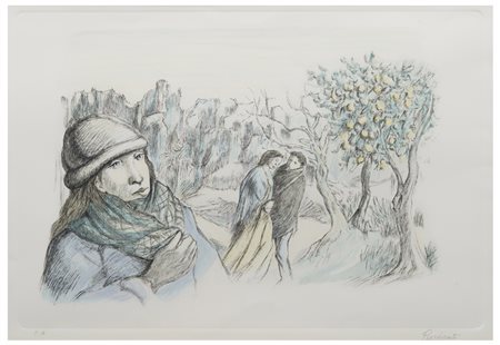Domenico Purificato (1915 - 1984)
Paesaggio con figure