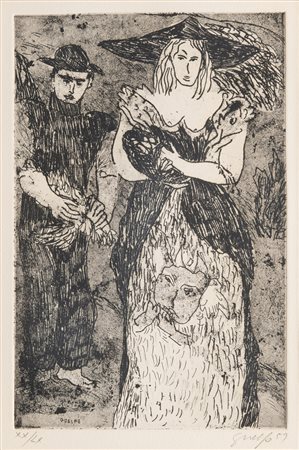 Guelfo Bianchini, detto Guelfo (1937 - 1997)
Figura femminile e figura maschile, 1959