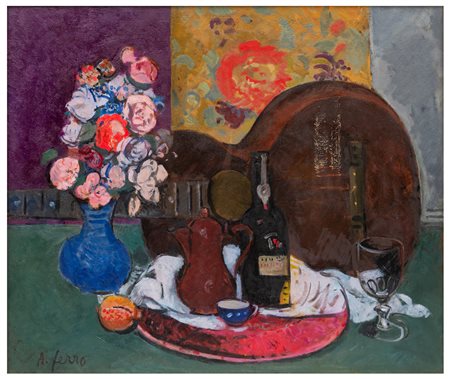 Antonio Ferro (1915)
Composizione con bottiglia nera, 1982