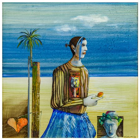 Luigi Rincicotti (1941 - 2024)
Profilo di donna con palma, 1983