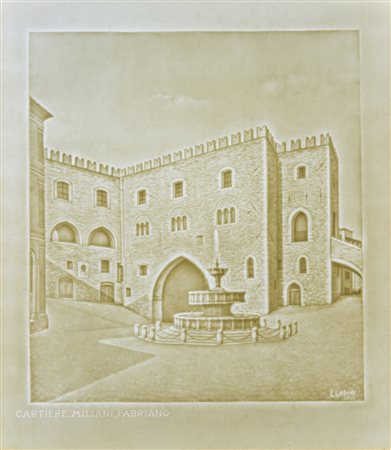 Luigi Casoni (1926 - 2016), per Cartiere Miliani, Fabriano
La fontana Sturinalto di Fabriano, 1954