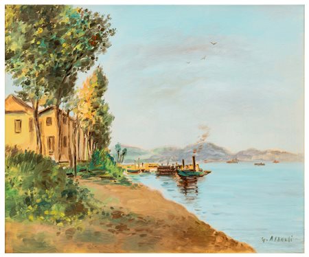 Gino Alberti (1921 - 1990)
Onore ad Alfredo Sisley, 1987