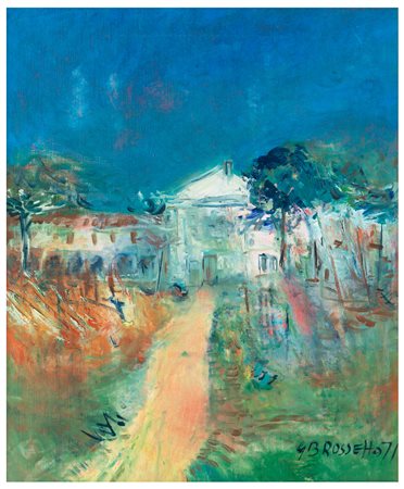 Giambattista Rossetto (1936 - 1991)
Villa con viale alberato, 1971