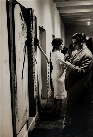 Carlo Cisventi (1929 - 1988)  - Senza titolo (Mostra Pop Art a Venezia, opera di Rauschenberg), 1960s/1970s