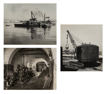 Bruno Miniati (1889 - 1974)  - Senza titolo (Porto di Livorno), 1950s