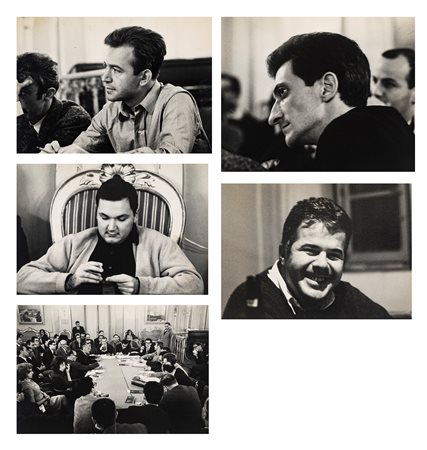 Giulia Niccolai (1934 - 2021)  - Gruppo 63: Sala degli Specchi, Edoardo Sanguineti, Adriano Spatola, Germano Lombardi, Nanni Balestrini, 1964