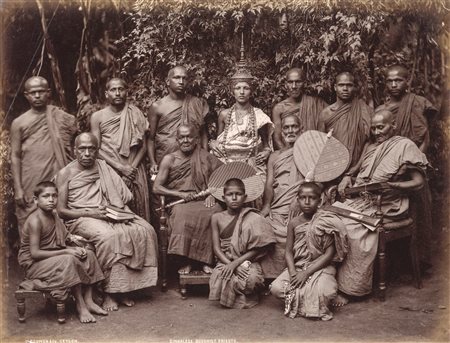 Charles Thomas Scowen (1852 - 1948)  - Sinhalese Buddhist Priests, Ceylon, 1870s/1890s