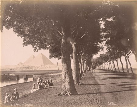 Pascal Sébah (1823 - 1886)  - Allée des Pyramides, 1870s/1880s