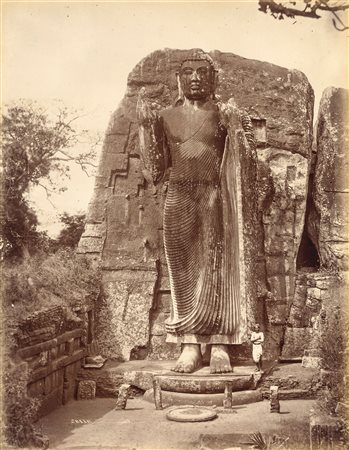 William Louis Henry Skeen & Co (act. 1868 - 1903)  - Avukana Buddha Statue, Kekirawa, Ceylon, 1870s