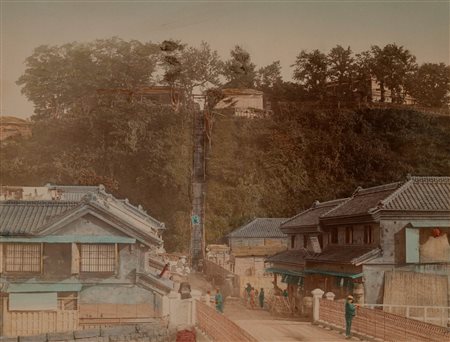 Yokoama (scuola di) (XIX sec. XX sec.)  - The one hundred steps at Yokohama, 1880s/1900s
