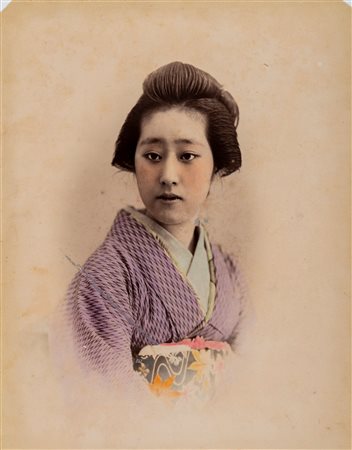 Yokoama (scuola di) (XIX sec. XX sec.)  - Senza titolo (ritratto), 1880s