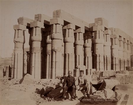 George & Constantine Zangaki (act. 1860 - 1890)  - Louxor ensemble des colonnades, 1870/1890