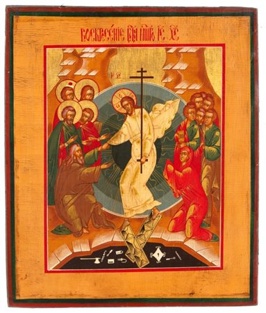  Icona russa raffigurante la Discesa agli Inferi - fine XIX secolo (circa 1880–1900)