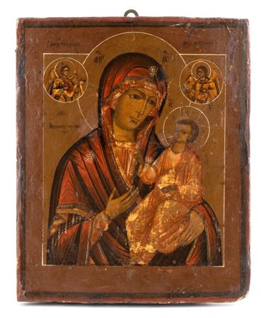  Icona russa raffigurante la Madre di Dio della Passione (Strastnaja) - XIX secolo