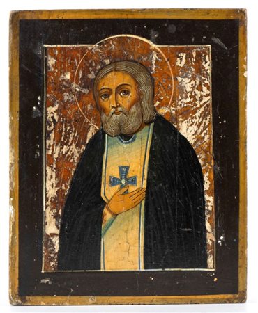  Icona russa raffigurante San Serafino di Sarov  - inizio XX secolo