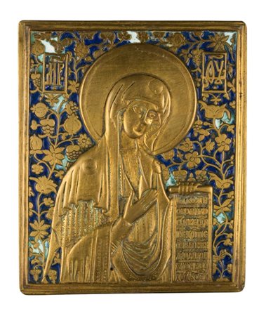  Icona da Viaggio raffigurante Vergine Paraklesis - XIX secolo 