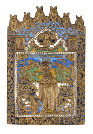  Icona da viaggio raffigurante la Madre della Consolazione - XIX secolo 