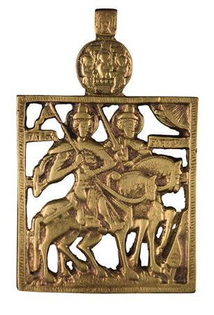  Icona pettorale raffigurante i SS. Boris e Gleb - XIX secolo 