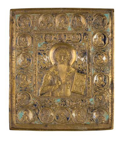  Icona da viaggio raffigurante Sant'Antipa - XIX secolo 