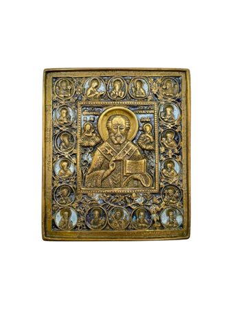  Trittico da viaggio raffigurante la Deesis - XIX secolo
