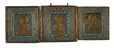  Trittico da viaggio raffigurante la Deesis - XIX secolo 