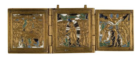  Trittico da viaggio raffigurante le Feste - XIX secolo