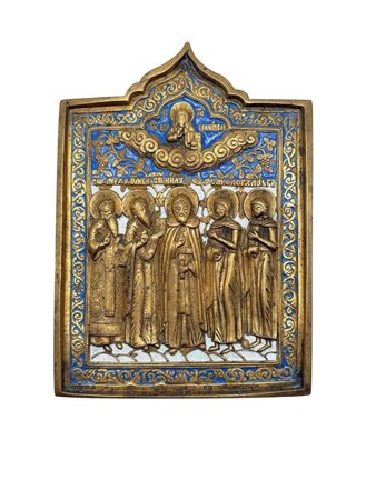  Icona raffigurante San Nilo e altri Santi - Inizio XX secolo 