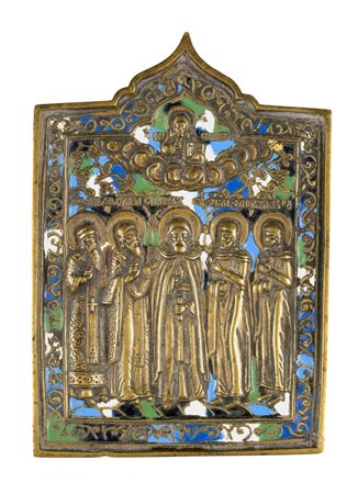  Icona raffigurante San Nilo e altri santi - Inizio XX secolo 