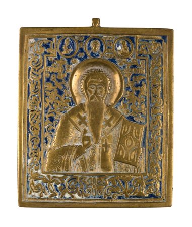  Icona da viaggio raffigurante Sant'Antipa - XIX secolo