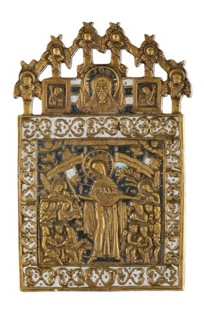  Icona da viaggio raffigurante la Madre della Consolazione - XIX secolo 