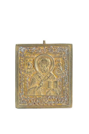  Icona da viaggio raffigurante San Nicola di Mira - XIX secolo