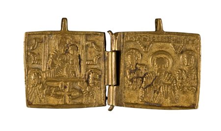  Dittico da viaggio raffigurante la Deesis allargata - XVIII secolo