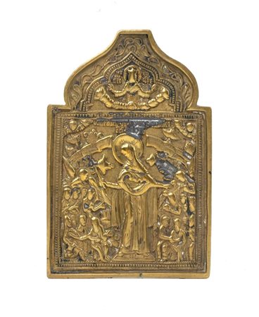  Icona da viaggio raffigurante la Madre della Consolazione  - XIX secolo