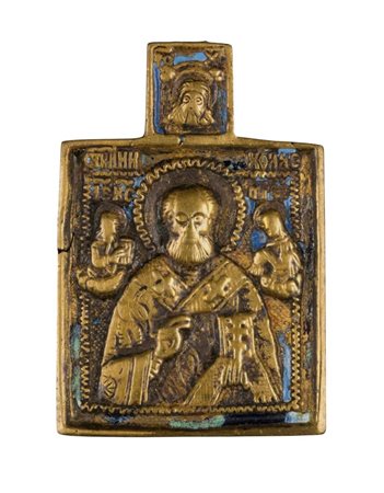  Icona pettorale raffigurante San Nicola di Mira - XIX secolo