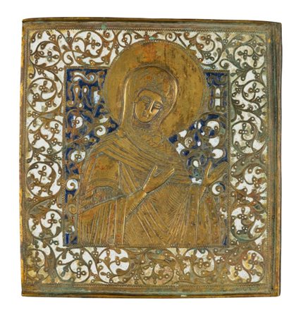  Icona da viaggio raffigurante l'Haghiosoritissa - XIX secolo