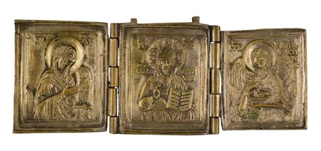  Trittico da viaggio raffigurante la Deesis - XIX secolo 