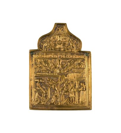  Icona da viaggio raffigurante la decollazione di San Giovanni Battista - Inizio XX secolo 