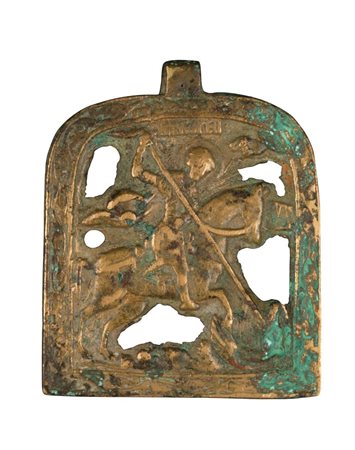  Icona pettorale raffigurante San Giorgio - XIX secolo 