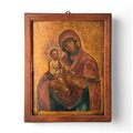  Icona raffigurante la Madre di Dio di Tichvin  - Scuola veneto-cretese, XVII secolo