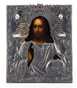 ALEXANDER PANFILOV
()
 Icona russa raffigurante il Cristo Pantocratore con riza in argento - Mosca, 1843