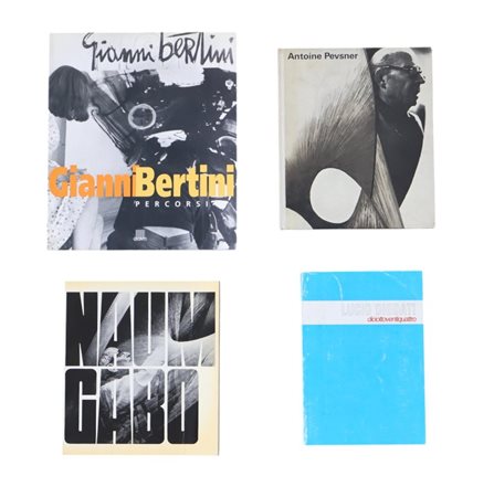 Lotto di quattro volumi di: Naum Gabo, Antonine Pevsner, Lucio Diodato e Gianni Bertini