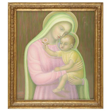 Salvatore  Cascone (Ragusa 1946 - 1982)  - Madonna con Bambino, 1961