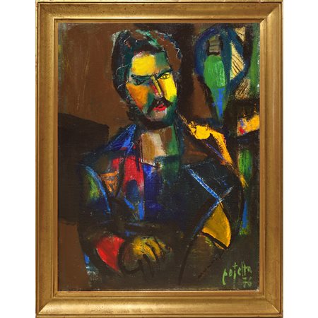 Guido Pajetta (Monza 1898 - Milano 1987)  - Uomo tenebroso, 1976