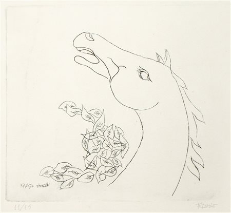 Filippo Liardo (Catania 1937)  - Testa di cavallo, 1968