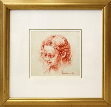 Anna Bonomo Api - Volto di donna, 20° secolo
