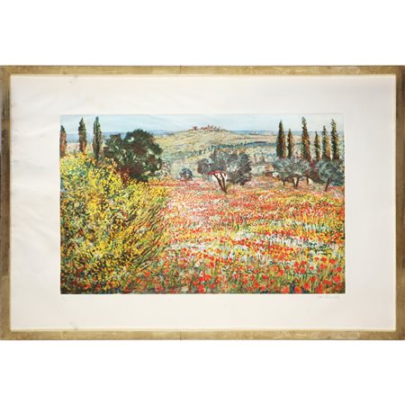 Michele Cascella (Ortona 1892 - Milano 1989)  - Paesaggio, 20° secolo