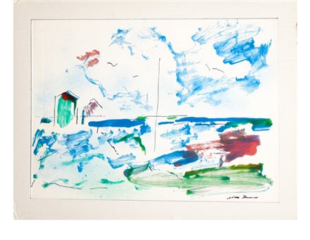 Ernesto Treccani (Milano 1920 - Milano 2009)  - Marina del forte, 1984
