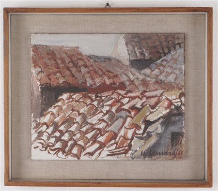 Nello Leonardi (Reggio Emilia 1917 - 2004)  - Il Sole sui tetti