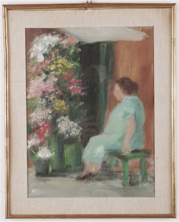 Mario Cimara (Ferrara 1913 - Roma 1992)  - La Fioraia