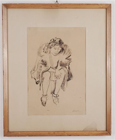 Mino Maccari (Siena 1898 - Roma 1989)  - Donna seduta
